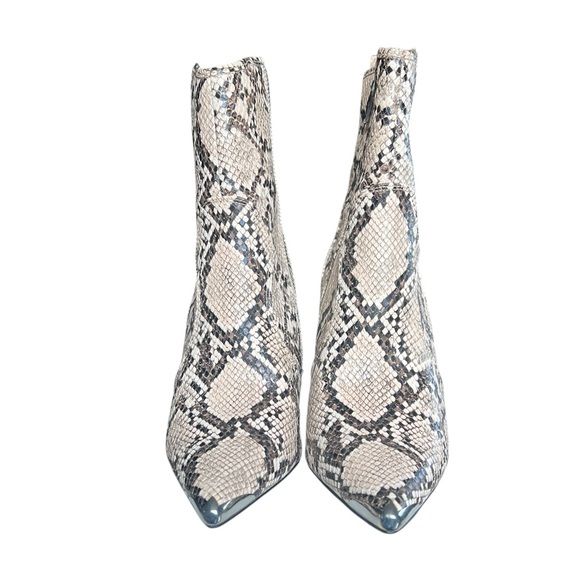 Winnie Harlow x Steve Madden 7.5 Tina Snakeskin Stiletto Ankle Boots - Picture 2 of 11